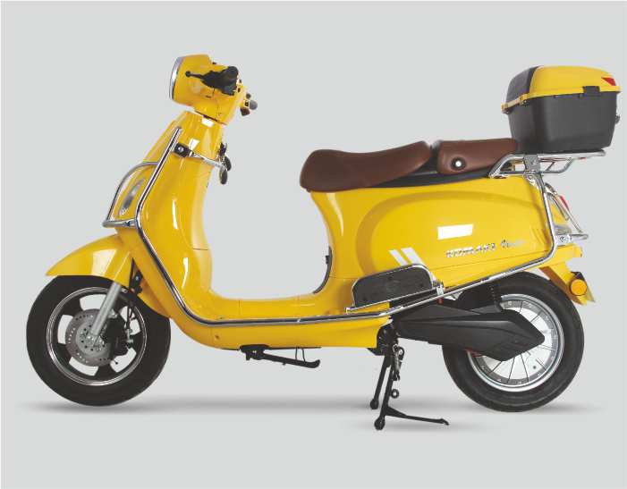 KOMAKI VENICE YELLOW COLOURED ELECTRIC SCOOTER IMAGE