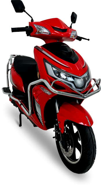 KOMAKI DT-3000 RED COLOURED E-SCOOTER IMAGE