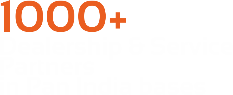 1000 Plus Dealership And Service Partners In Pan India Basses Worded Image
