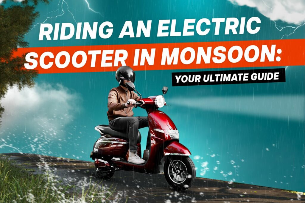 Electric scooter in Rainy Season