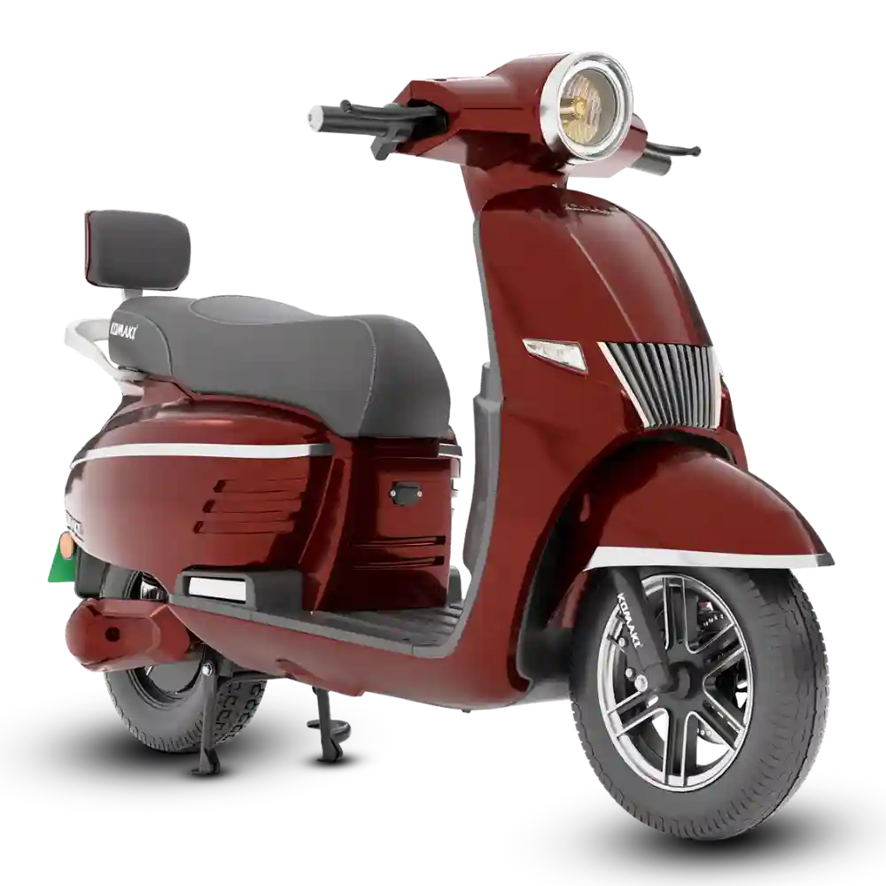 Red vintage-style electric scooter