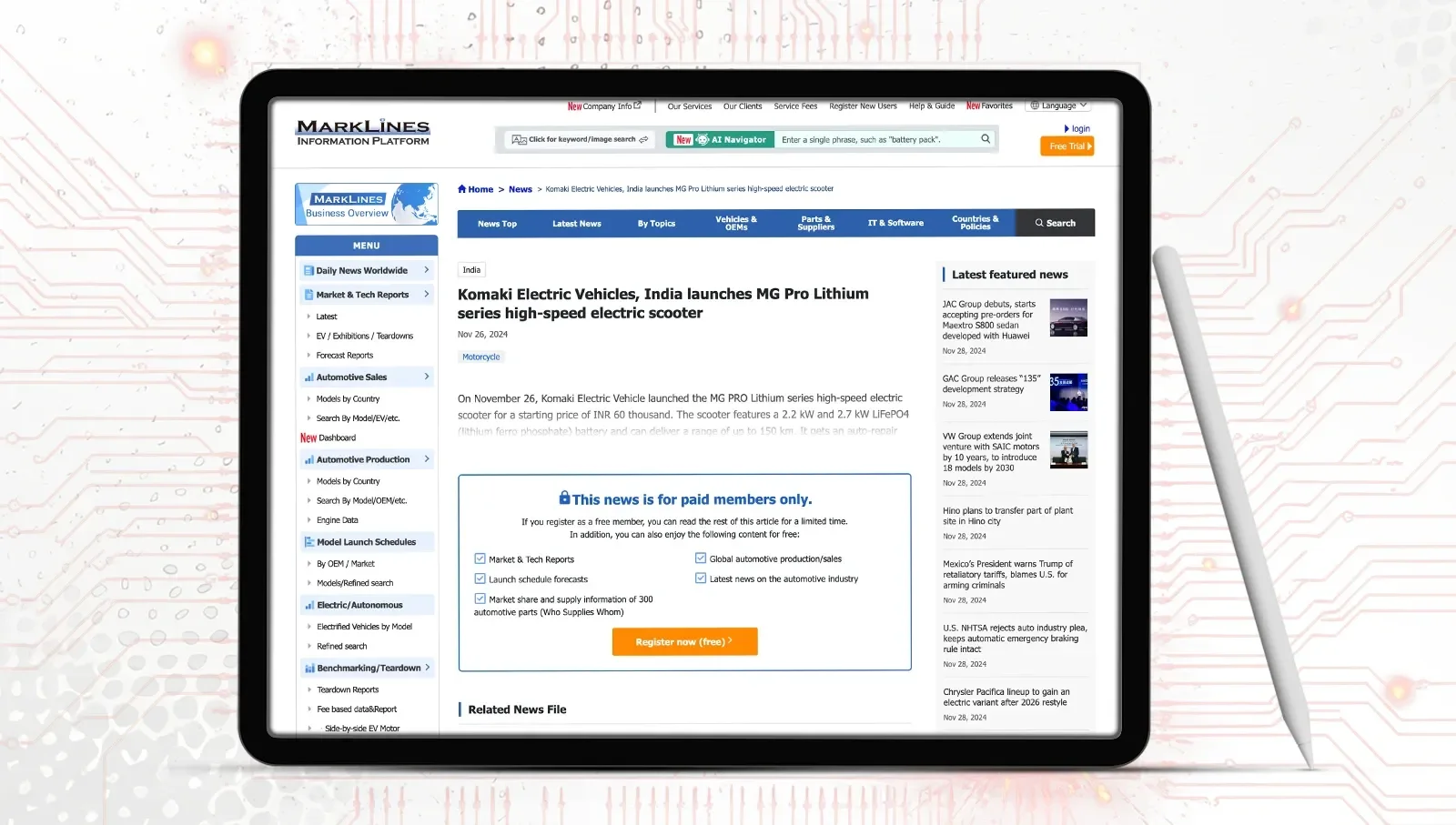 Komaki MG Pro Electric Scooter News