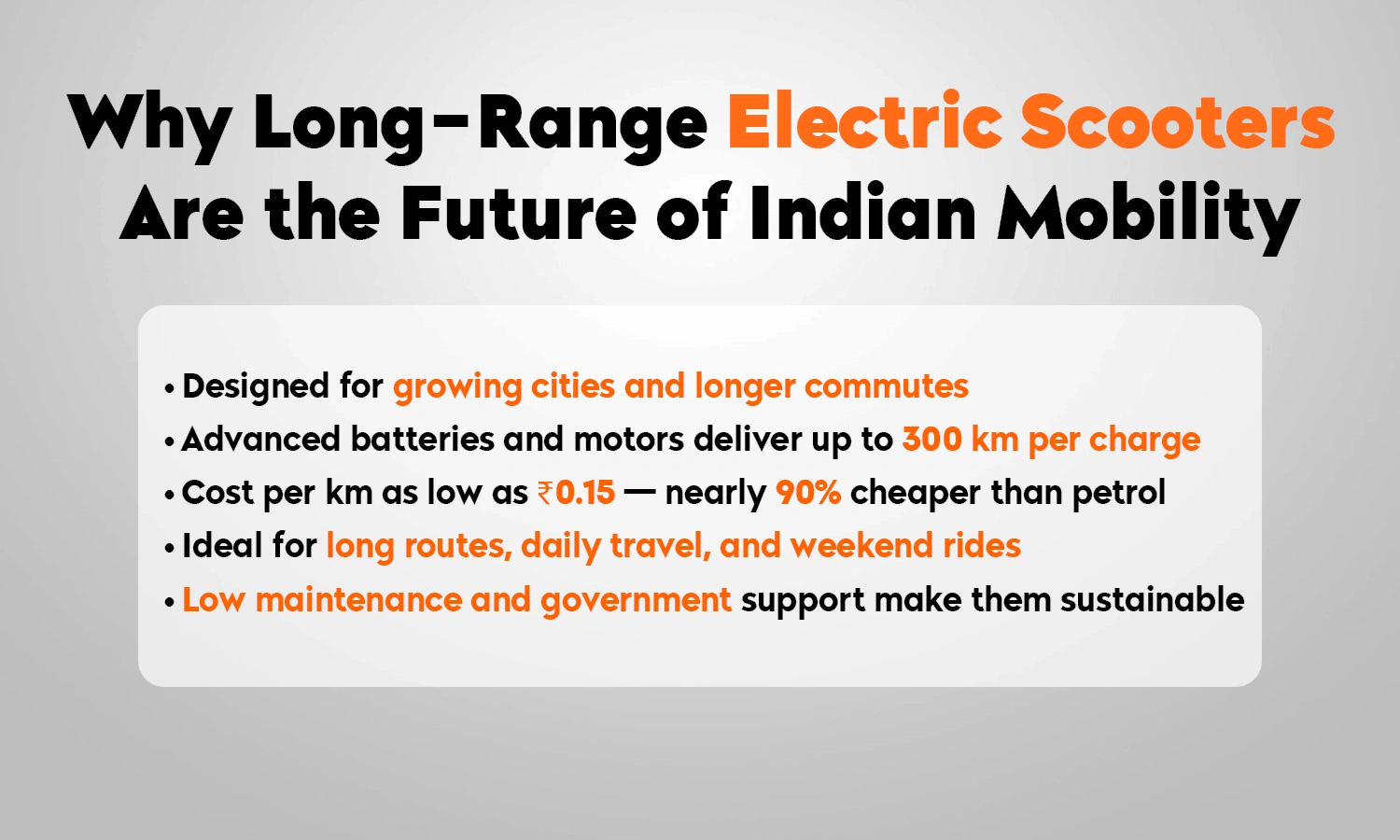Future of Long-Range Electric Scooters in India