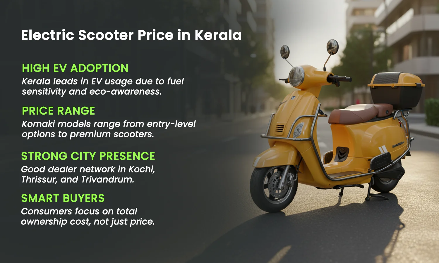 electric scooter price bangalore mumbai kerala kolkata